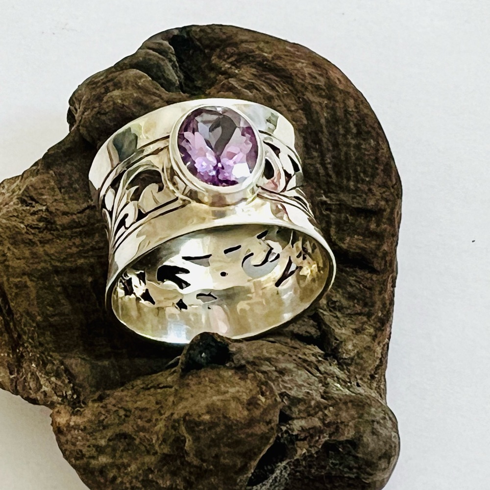 Janice Girardi sterling silver amethyst string.